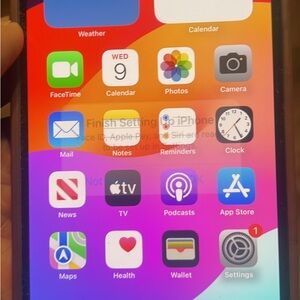 Apple iPhone with Multicolor Interface